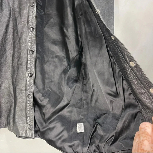 Parallel Black Lambskin Leather Shirt/Jacket fitted shacket  Size 4 (Small) - Picture 13 of 14